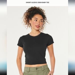 Hollister Baby Tee in black size small